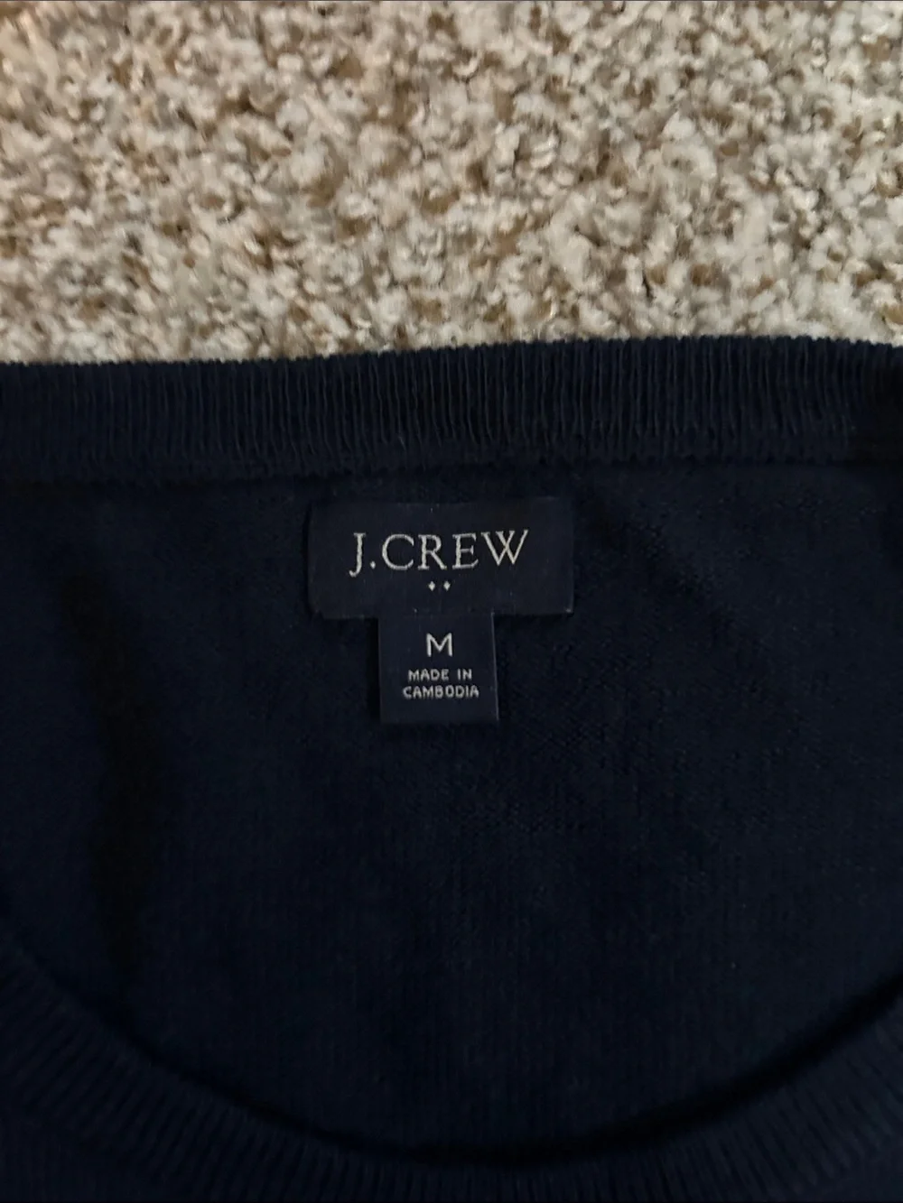 J. Crew Men's Dark Navy Crewneck Sweater